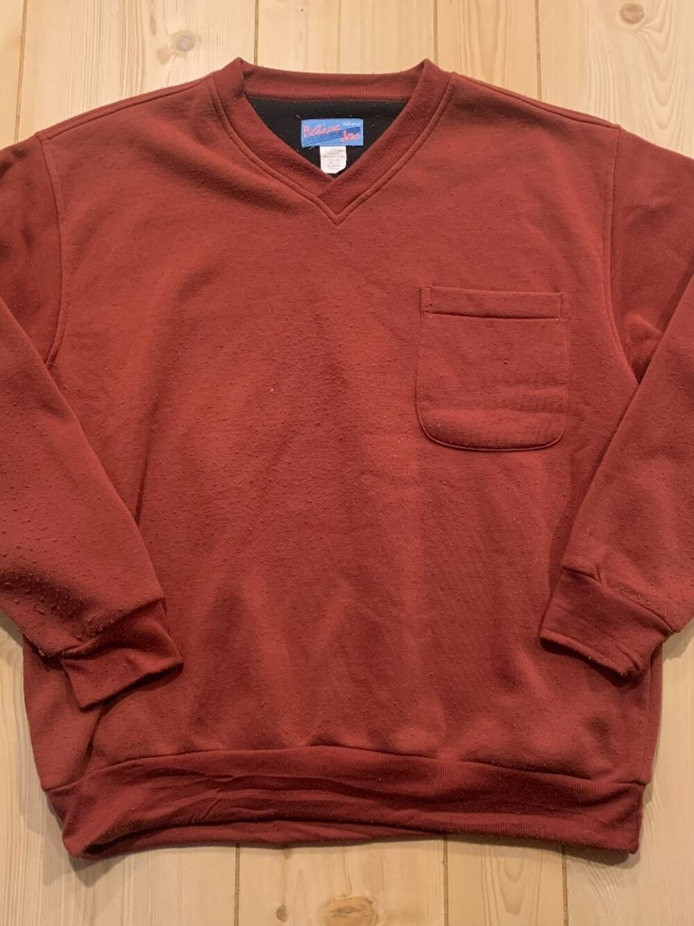 Vintage 80s Haband Active Joe Athletic Activewear V-Neck Sweatshirt Size L Large
